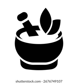 ícone de glifo da argamassa ilustração gráfico vetorial. Elemento simples ilustração vetor gráfico, adequado para aplicativo, sites e apresentações isolados no fundo branco