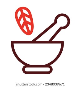 Mortar Glyph Two Color Icon For Personal And Commercial Use.
