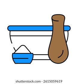 mortar for grinding spices line icon vector. mortar for grinding spices sign. isolated symbol illustration