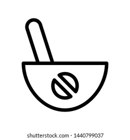  mortar icon. flat illustration of mortar vector icon for web. Perfect use for website, pattern, app, etc.
