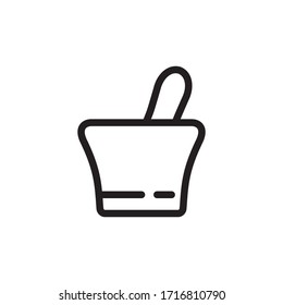 mortar icon line art design