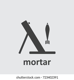 Mortar icon on the grey background.
