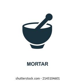 Mortar icon. Simple element from kitchen collection. Creative Mortar icon for web design, templates, infographics and more