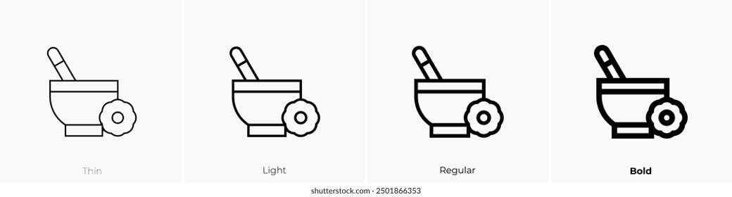 mortar icon. Thin, Light Regular And Bold style design isolated on white background