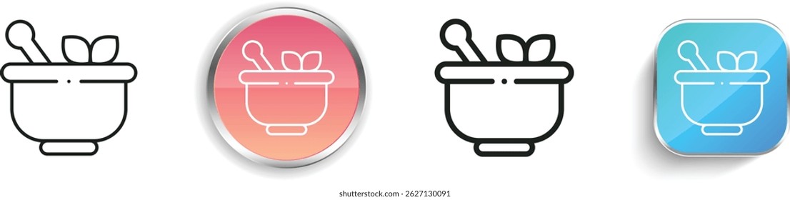 mortar icon. Thin Linear, Regular and Button Style Design Isolated On White Background