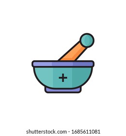 mortar icon vector illustration design. mortar icon with primary color