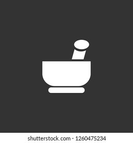 mortar icon vector. mortar sign on black background. mortar icon for web and app