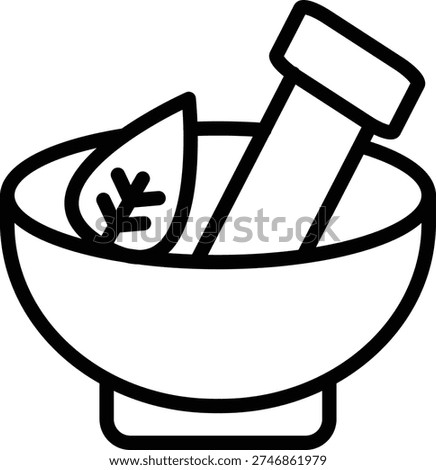 Mortar Line Icon and Vector