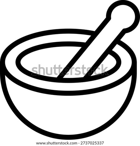 Mortar Line Icon Vector Design