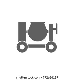 Mortar mixer icon vector