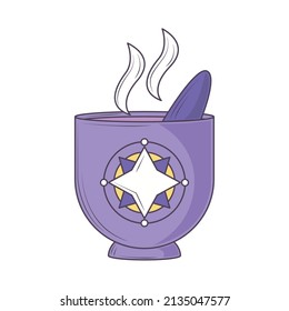 mortar with occultism spell icon isolated