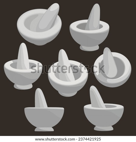 Mortar and pestle: Ancient grinding tools. Mortar is a bowl, pestle is a club-shaped tool. Together, they crush and grind substances.