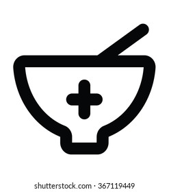 Mortar and Pestle Bold Line Vector Icon