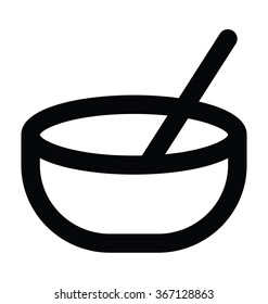 Mortar and Pestle Bold Line Vector Icon