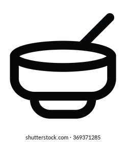 Mortar Pestle Bold Line Vector Icon