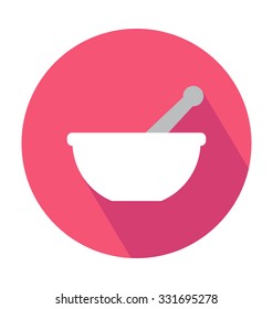
Mortar Pestle Colored Vector Icon
