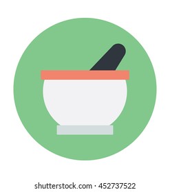 Mortar and Pestle Colored Vector Icon