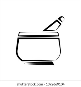 Ilustración artística del vector de diseño de morteros y plagas