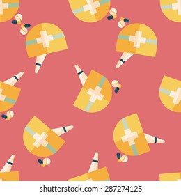 mortar and pestle flat icon,eps10 seamless pattern background