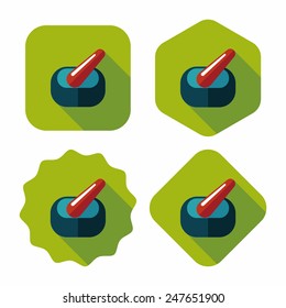 mortar and pestle Flat style Icon with long shadows
