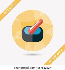 mortar and pestle Flat style Icon with long shadows