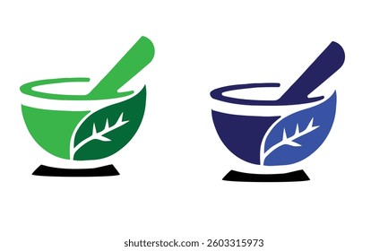 mortar and pestle with herbs