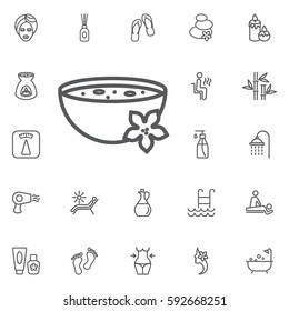 Mortar and pestle icon. beauty set of icons
