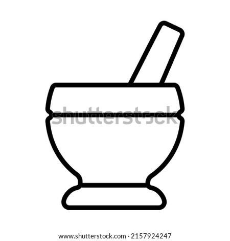Mortar And Pestle Icon. Bold outline design with editable stroke width. Vector Illustration.