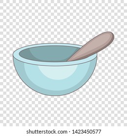 Mortar and pestle icon. Cartoon illustration of mortar and pestle vector icon for web