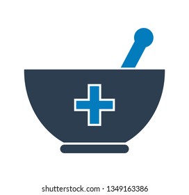 Mortar and Pestle Icon. Editable Vector.