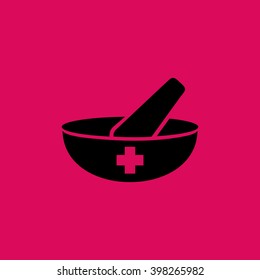 Mortar Pestle Icon. Eps-10.