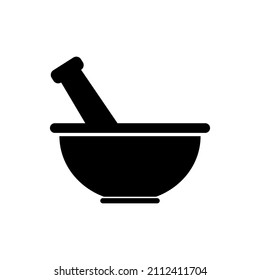 Mortar pestle icon illustration design