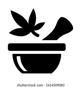 mortar pestle icon isolated sign symbol vector illustration - high quality black style vector icons
