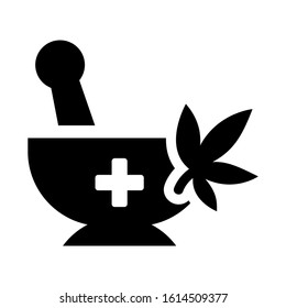 mortar pestle icon isolated sign symbol vector illustration - high quality black style vector icons
