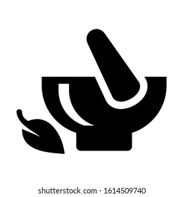 mortar pestle icon isolated sign symbol vector illustration - high quality black style vector icons
