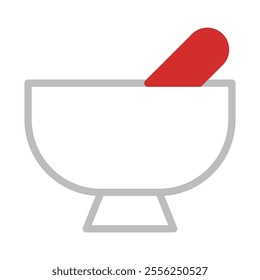 Mortar and Pestle Icon, Medical, Pharmacy, Herb, Cooking