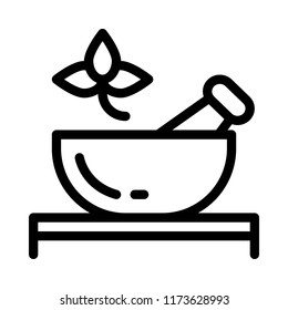 Mortar and Pestle Icon Vector