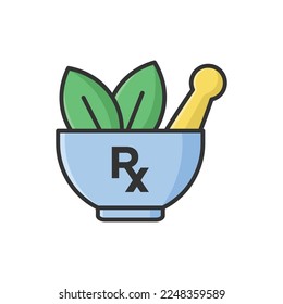 mortar and pestle icon vector design template in white background