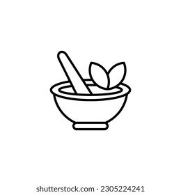 Mortar and Pestle icon vector design templates simple and modern concept