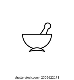 Mortar and Pestle icon vector design templates simple and modern concept