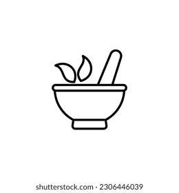 Vektordesign-Vorlagen für Mortar und Pestle-Symbole - einfaches und modernes Konzept