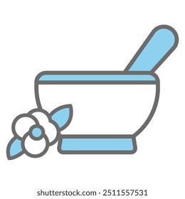 Mörtel- und Stachelsymbol-Vektor-Design-Vorlage