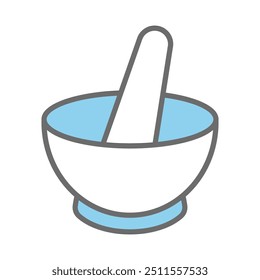 Mortar e Pestle Icon Vetor Design Template