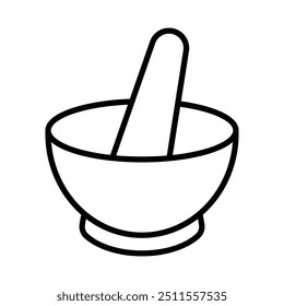 Mortar e Pestle Icon Vetor Design Template