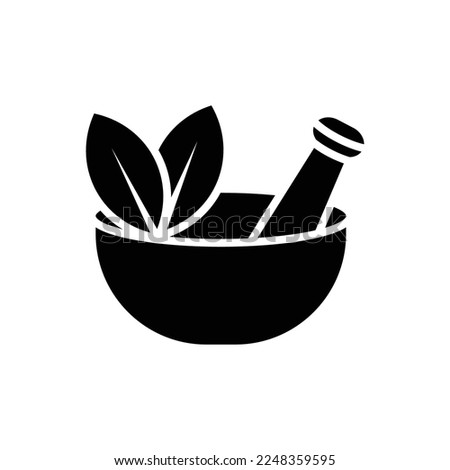 mortar and pestle icon vector design template in white background