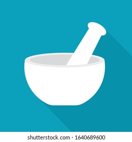 mortar and pestle icon- vector illustration