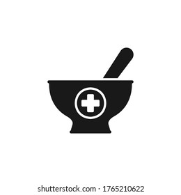 Ilustración vectorial de iconos de mortero y almirez