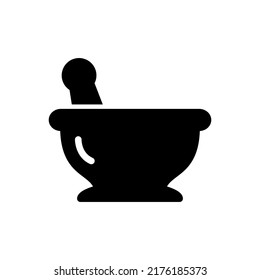 mortar pestle icon vector illustration logo template for many purpose. Isolated on white background.