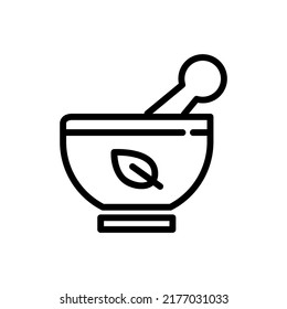 mortar and pestle icon vector illustration logo template for many purpose. Isolated on white background.