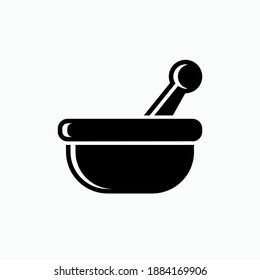 Icono de Mortar y Pestle - Vector, Firma para Diseño, Presentación, Sitio Web o Elementos de Aplicaciones.
